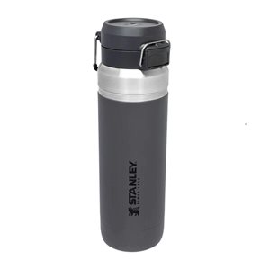 Water bottle, stainless steel, 1.06L, "Go Quick", Charcoal - Stanley