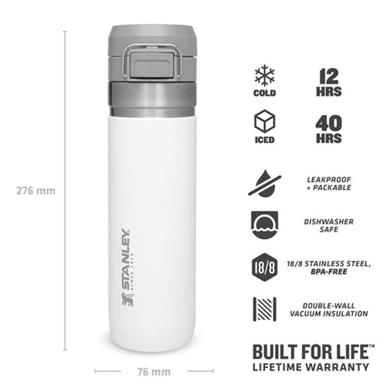 Vizes palack, rozsdamentes acél, 700 ml, "Go Quick", Polar - Stanley