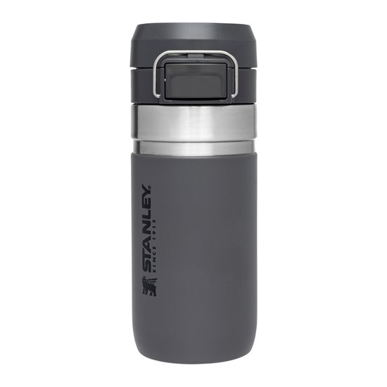 Water bottle, stainless steel, 470ml, "Go Quick", Charcoal - Stanley