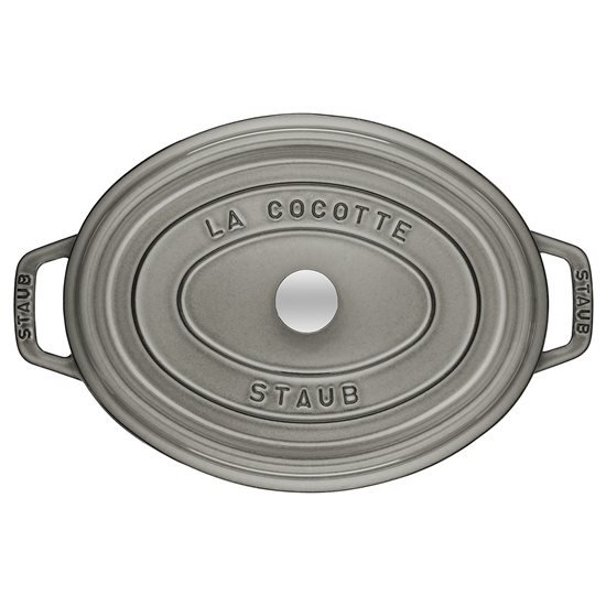 Garnek owalny Cocotte, żeliwo, 37cm/8L, Graphite Grey - Staub