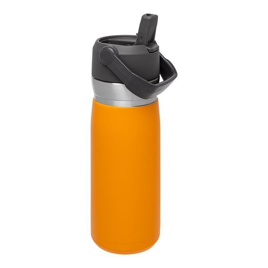 Μπουκάλι νερού, ανοξείδωτο, 650ml, "Go Flip Straw", Saffron - Stanley