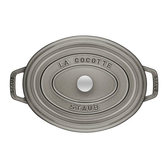 Κατσαρόλα Οβάλ Cocotte, μαντεμένιο, 27cm/3,2L, Graphite Grey - Staub