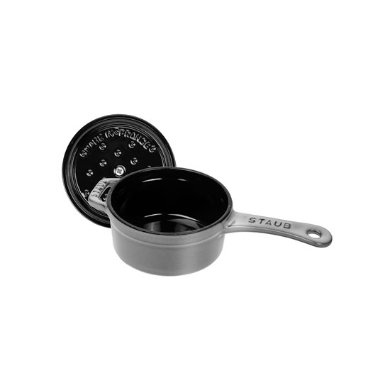 Mini-Kochtopf, Gusseisen, 10 cm/0.25L, Graphite Grey - Staub