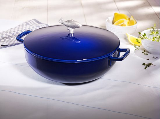  Bouillabaisse vārīšanas katls, 28 cm, Dark Blue - Staub