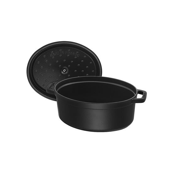 Ovāls Cocotte vārīšanas katls, čuguns, 17cm/1L, Black - Staub