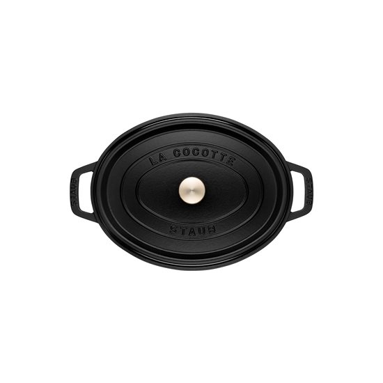 Oval Cocotte gryte, støpejern, 17cm/1L, Black - Staub