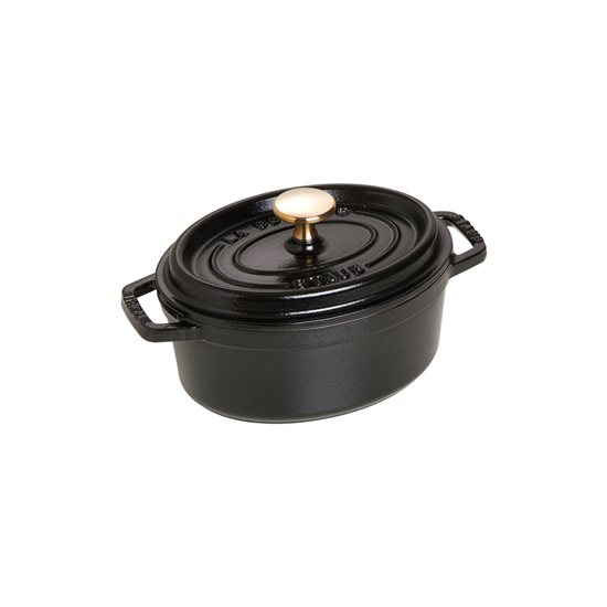 Ovale Cocotte kookpot, gietijzer, 17cm/1L, Black - Staub
