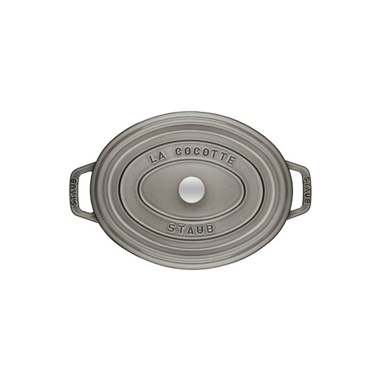 Ovale Cocotte kookpot, gietijzer, 17 cm/1L, Graphite Grey - Staub