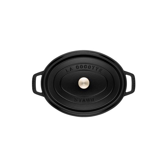 Ovalni lonec za kuhanje Cocotte, lito železo, 15cm / 0.6L, Black - Staub