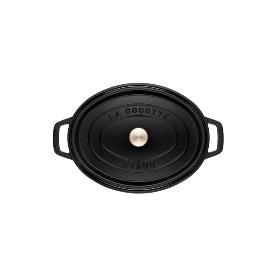 Ovalus Cocotte virimo puodas, ketaus, 15cm / 0.6L, Black - Staub