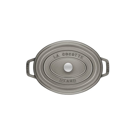 Oval Cocotte tencere, dökme demir, 15cm/0.6L, Graphite Grey - Staub
