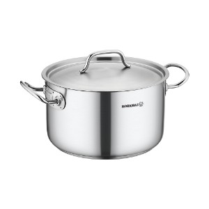 Deep stainless steel saucepan with lid, 20 cm / 3.6L, "Proline Gastro" - Korkmaz