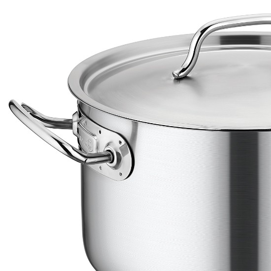 Deep stainless steel saucepan with lid, 24 cm / 6.2 L, "Proline Gastro" - Korkmaz