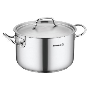 Deep stainless steel saucepan with lid, 40 cm / 31 L, "Proline Gastro" - Korkmaz