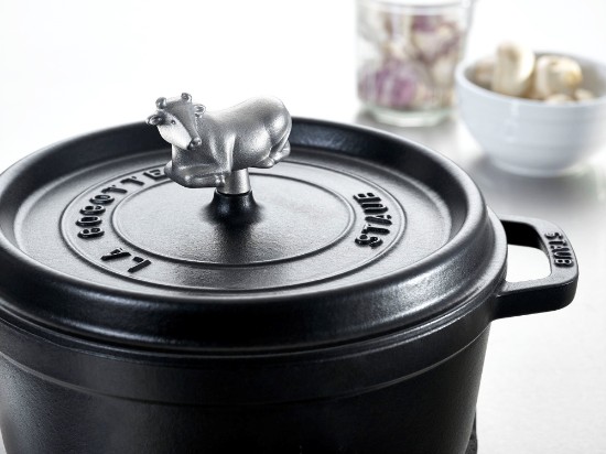 Støpejerns grytelokkknopp, Cow - Staub