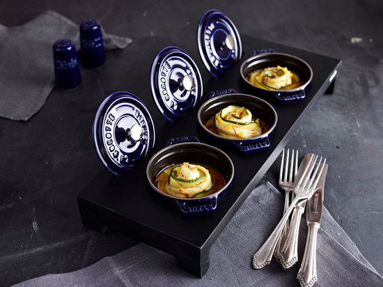 Ξύλινη βάση για 3 mini cocotte - Staub