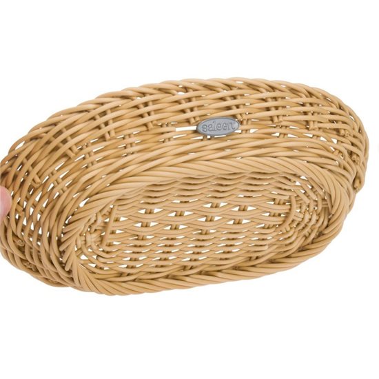 Oval basket, 21 × 15 cm, Light Beige - Saleen