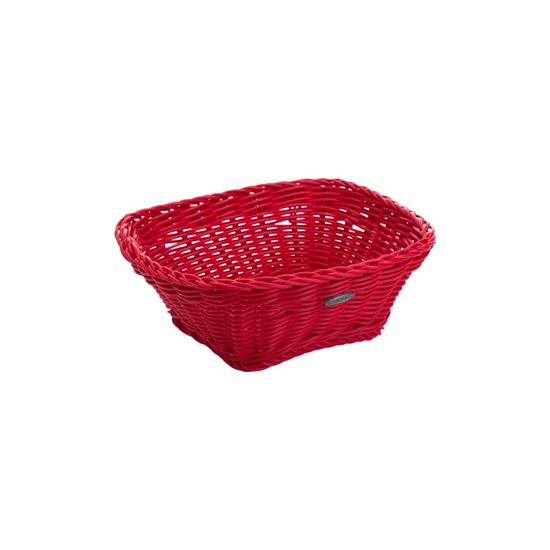 Čtvercový košík, 19 × 19 cm, červený - Saleen