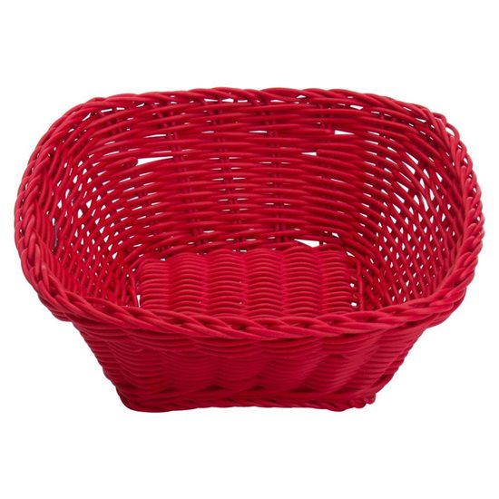 Čtvercový košík, 19 × 19 cm, červený - Saleen