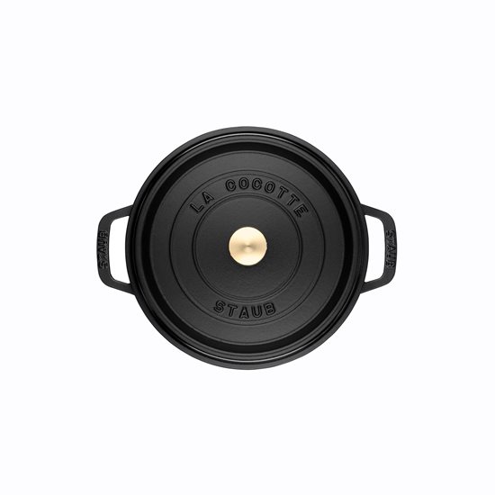 Cocotte főzőedény, öntöttvas, 14 cm/0,8L, Black - Staub