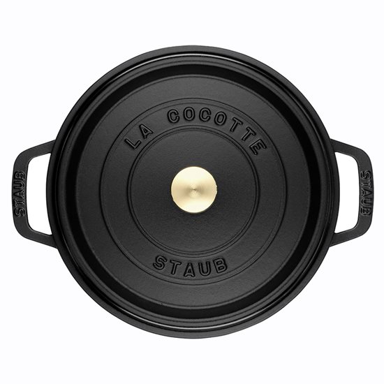 Μαγειρική κατσαρόλα Cocotte, μαντέμι, 34 cm/12,6L, Black - Staub