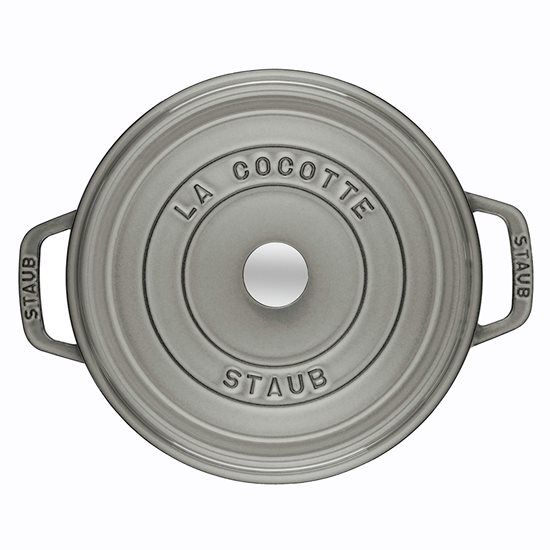 Borma tat-tisjir Cocotte, ħadid fondut, 34 cm/12.6L, Graphite Grey - Staub