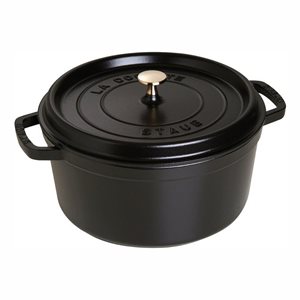 Cocotte cooking pot, cast iron, 34 cm/12.6L, Black - Staub 