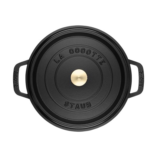 Cocotte főzőedény, öntöttvas, 26 cm/4 l, Black - Staub
