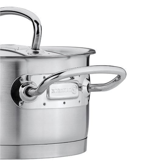 Stainless steel saucepan with lid, 16 cm / 1.5 L, "Proline" - Korkmaz