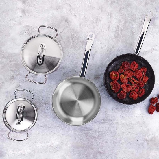 Stainless steel saucepan with lid, 16 cm / 1.5 L, "Proline" - Korkmaz