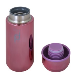 Garrafa termicamente isolante feita de aço inoxidável, "DrinkPod", 350 ml, "Metallic Rose" - Grunwerg