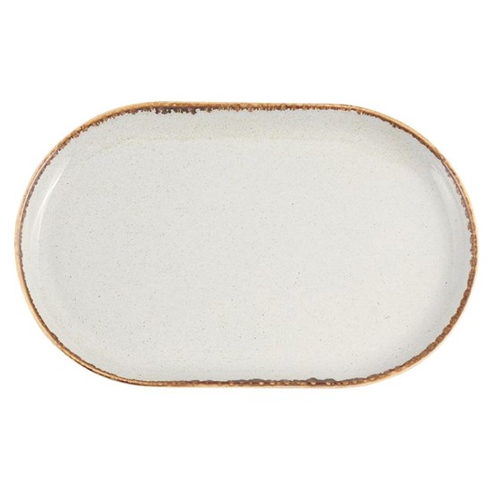 Porcelánový tanier, 32 × 20 cm, šedá, Alumilite Seasons  - Porland 