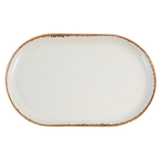 Platter poircealláin, 32 × 20 cm, Grey, Alumilite Seasons  - Porland 