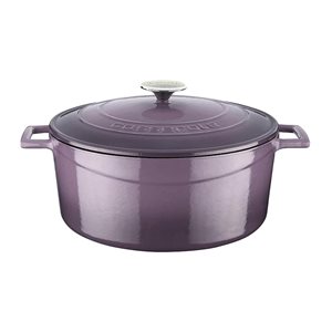 Saucepan, cast iron, 28 cm, 6.7 l, "Folk" range, purple - LAVA brand