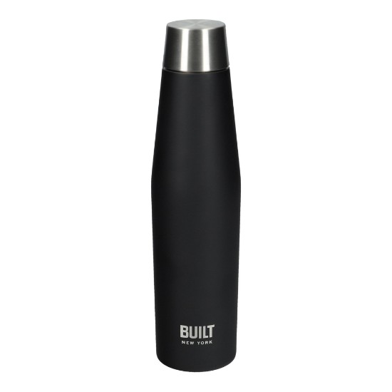 Stainless steel water bottle, 540ml, Apex, Black - Built