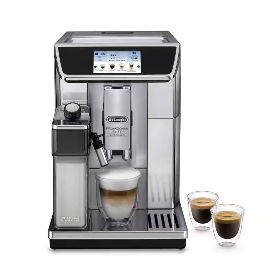 Automatický kávovar na espresso, 1450W, "PrimaDonna Elite", Stříbrný - DeLonghi