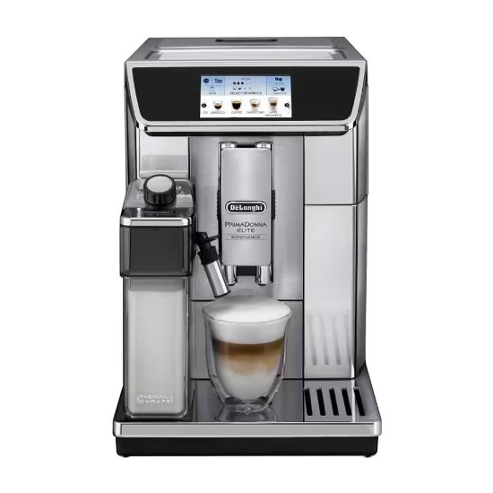 Αυτόματη μηχανή εσπρέσο, 1450W, "PrimaDonna Elite", Ασημί - DeLonghi