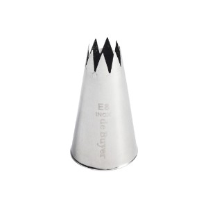 Pastry nozzle, E8, stainless steel, 13 mm - de Buyer