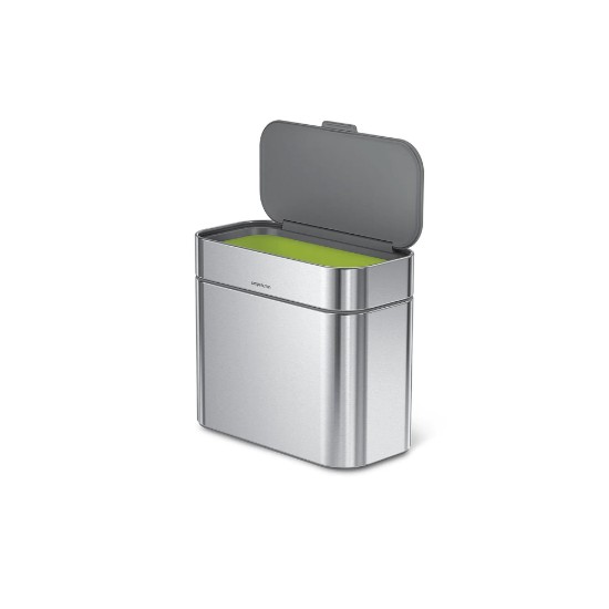 Compost bin, 4L, brushed stainless steel - simplehuman