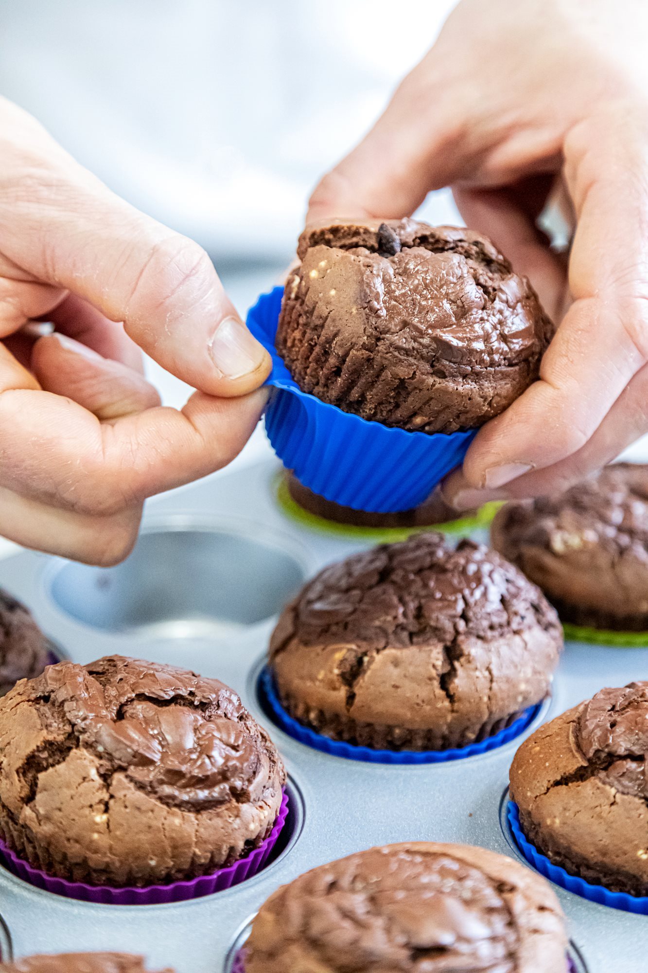 Set Di 12 Pirottini In Silicone Per Muffin Da Cucina All'aperto