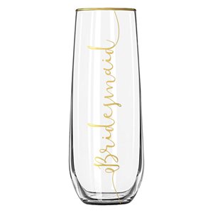 "Bridesmaid" champagne glass, 300 ml, made from glass - by Kitchen Craft