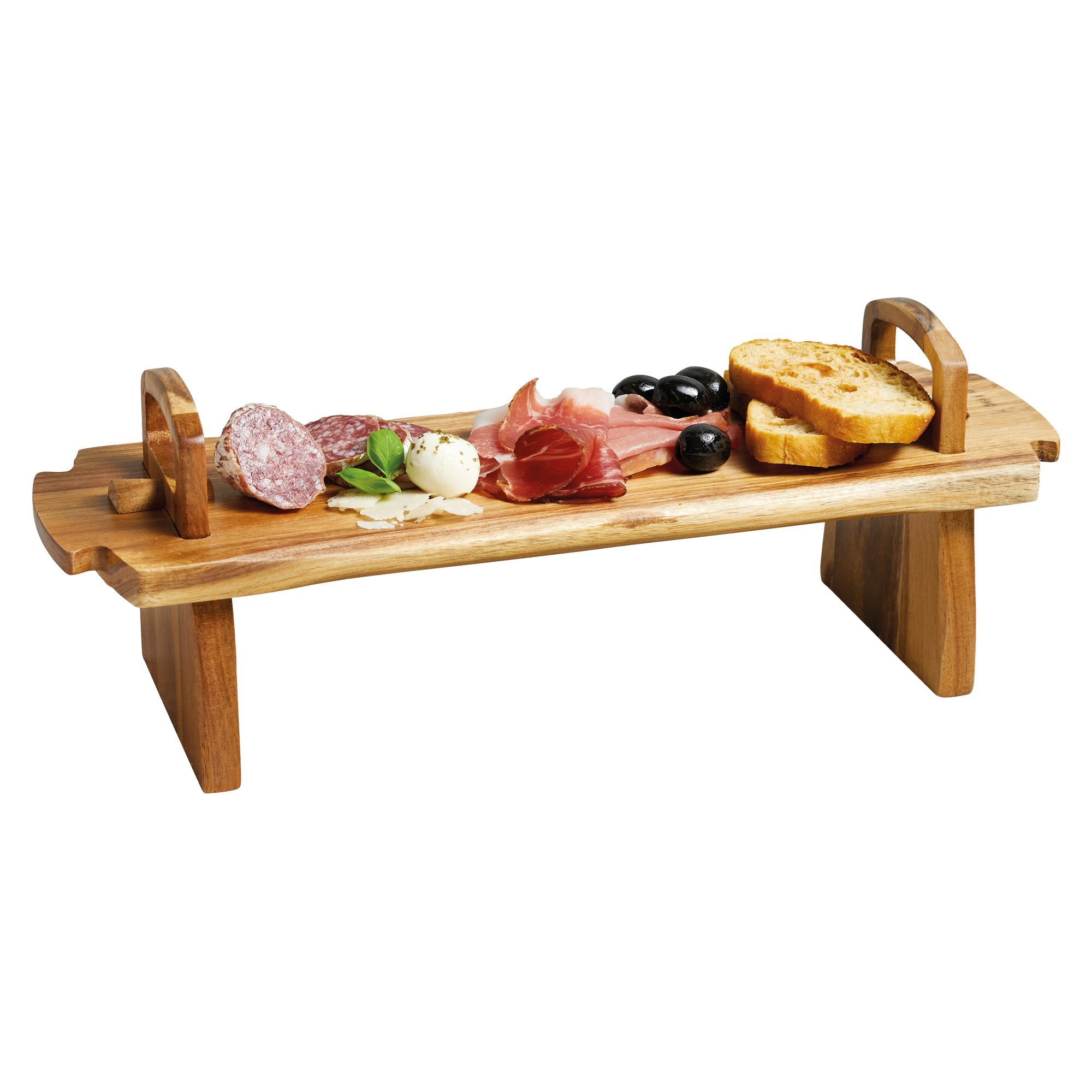 Piatto da portata, legno di acacia, 37 × 12 × 13 cm - Kitchen Craft