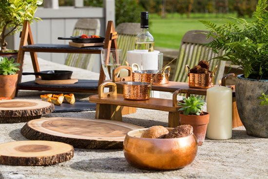 Raised serving platter, acacia wood, 37 × 12 × 13 cm - Kitchen Craft ...