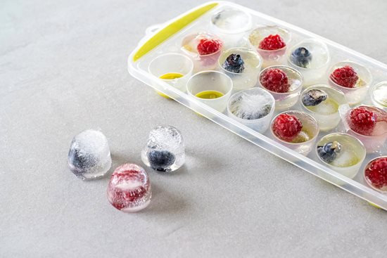 Tablett zum Zubereiten von Eiswürfeln, 28 x 12 cm, Silikon, grün - Kitchen Craft