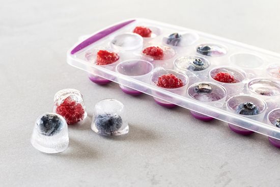 Tablett zum Zubereiten von Eiswürfeln, 28 x 12 cm, Silikon, Lila - Kitchen Craft
