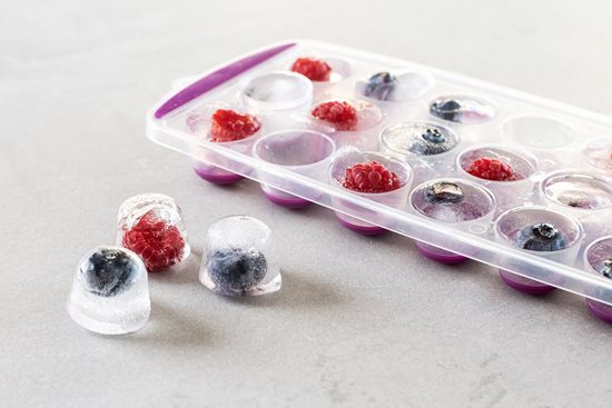 Tray for preparing ice cubes, 28 x 12 cm, silicone, purple - Kitchen Craft