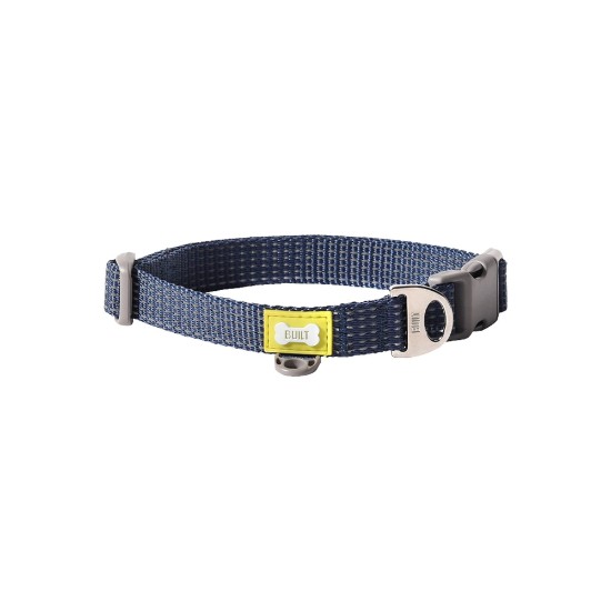 Reflective dog collar, medium size, Blue - Built Pet