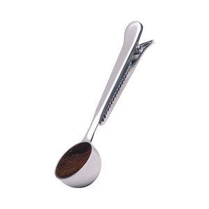 Coffee measuring spoon with clip, stainless steel - La Cafetiere