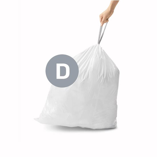 Trash bags, code D, 20 L / 20 pcs, plastic - simplehuman