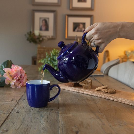 Teapot, ceramic, 1200 ml, Farmhouse, Cobalt Blue – London Pottery